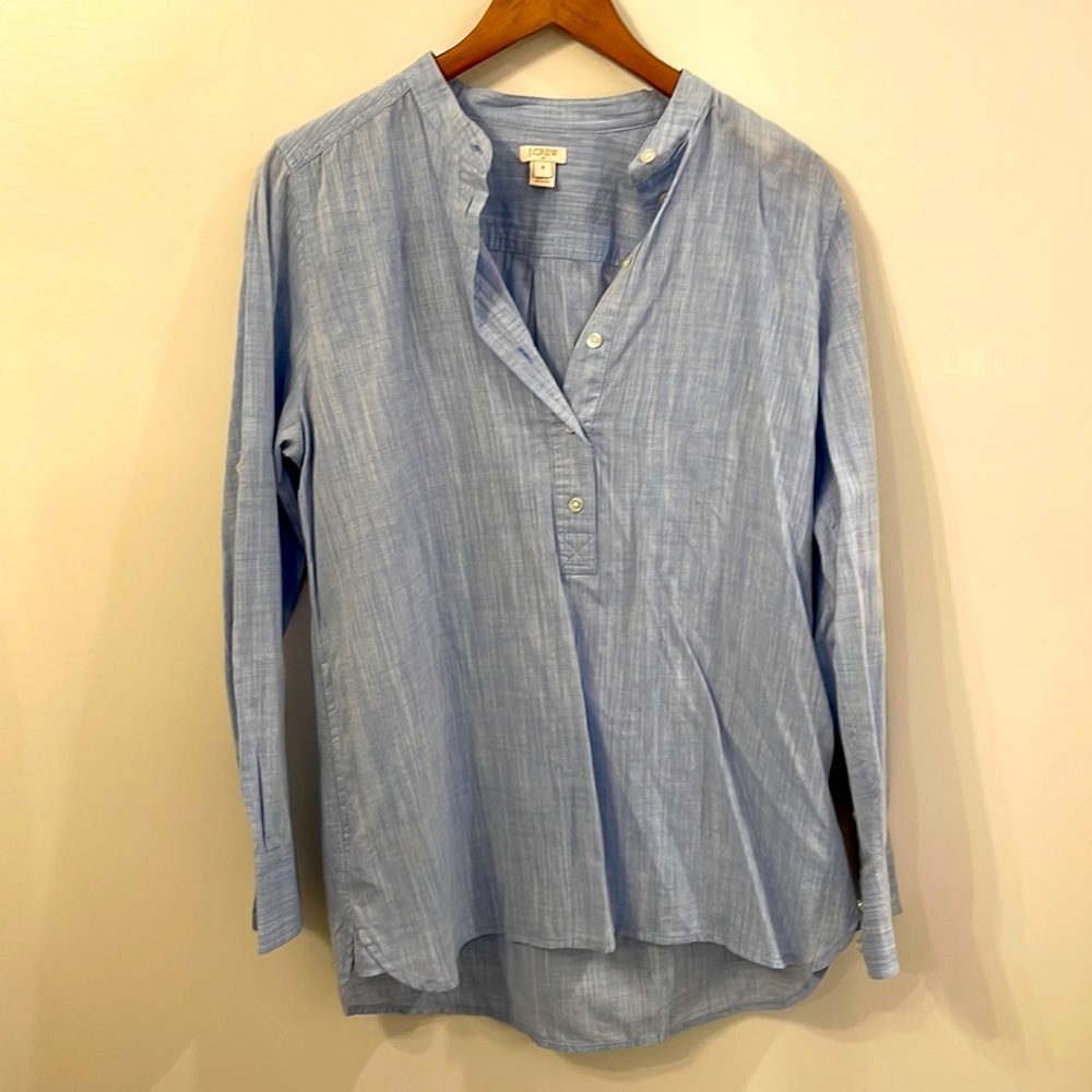 JCrew Lightweight Chambray Pullover Shirt